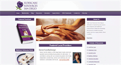 Desktop Screenshot of eldercareresourcessandiego.com