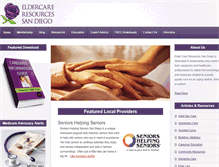 Tablet Screenshot of eldercareresourcessandiego.com